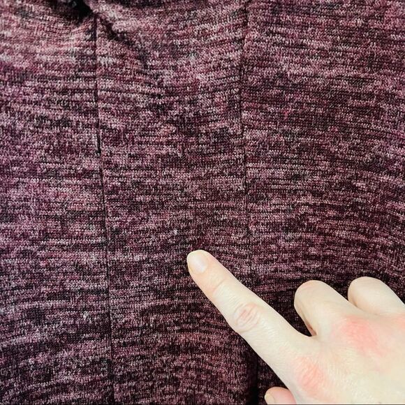 Bebop Be You Be Free maroon purple spacedye knit 3/4 sleeve dress S - Picture 4 of 7